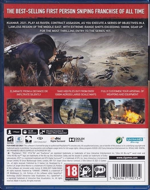 Sniper Ghost Warrior Contracts 2 Elite Edition - PS5 (A-Grade) (Genbrug)